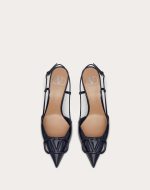 VLOGO SIGNATURE PATENT LEATHER SLINGBACK PUMP 80MM / 3.15 IN. - Image 4